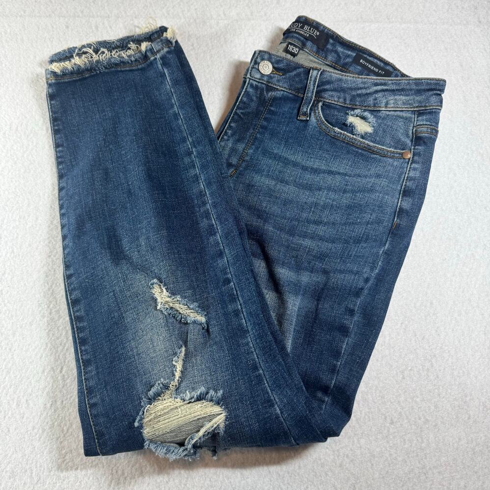 Judy Blue 11/30 Distressed Boyfriend Fit Jeans JB88305  Vintage Revival Relaxed